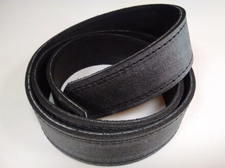 Kožený opasok šedý melír 1.